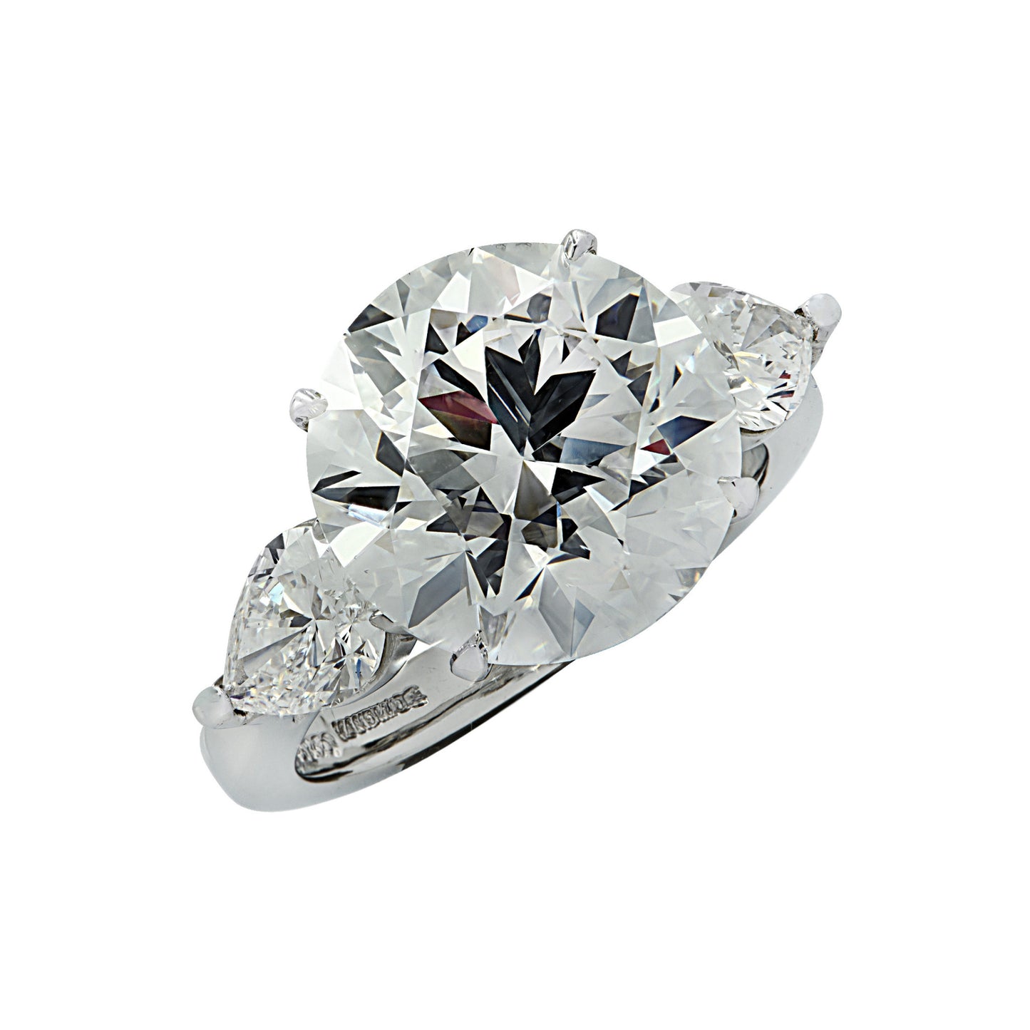 Contemporary Platinum Diamond Ring front