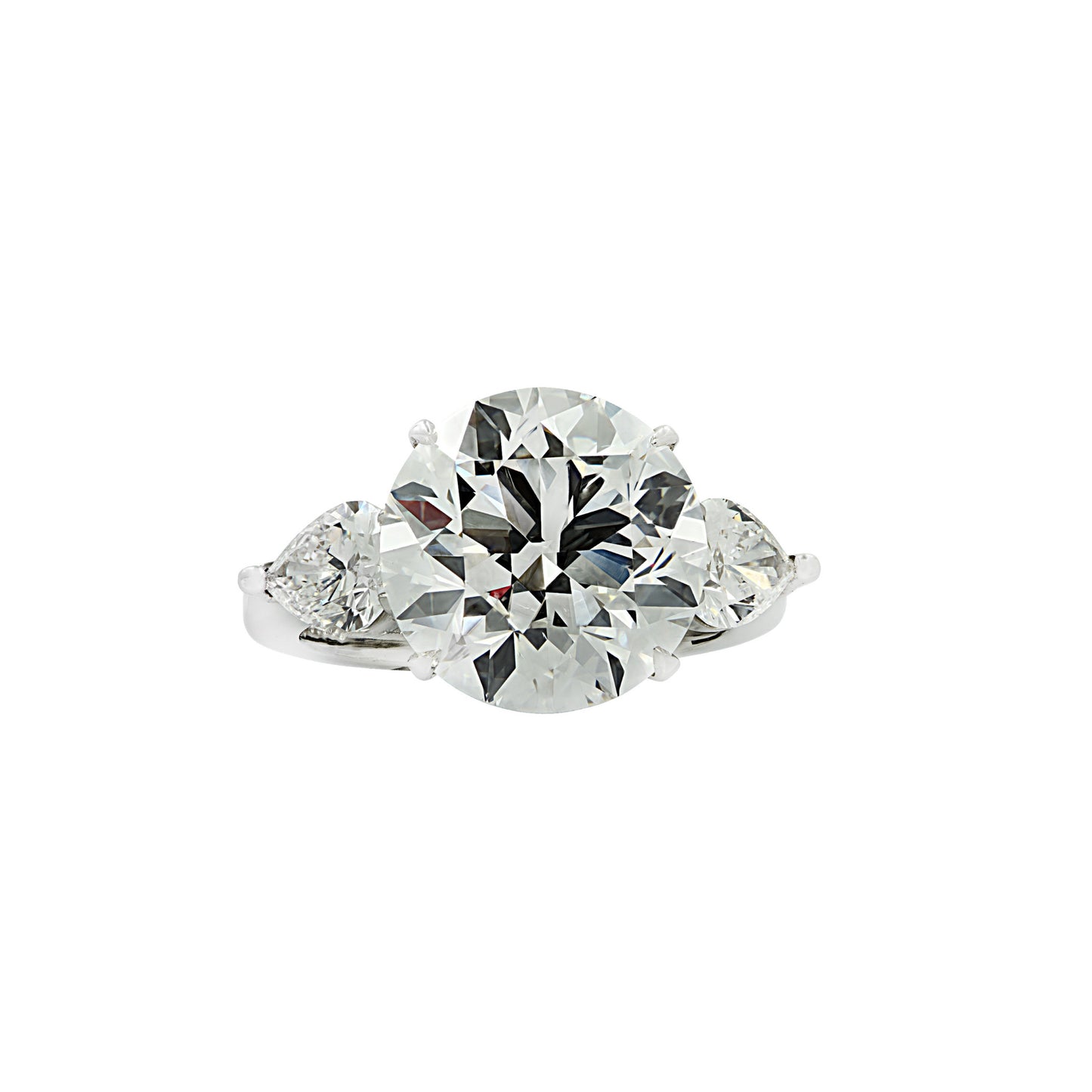 Contemporary Platinum Diamond Ring front
