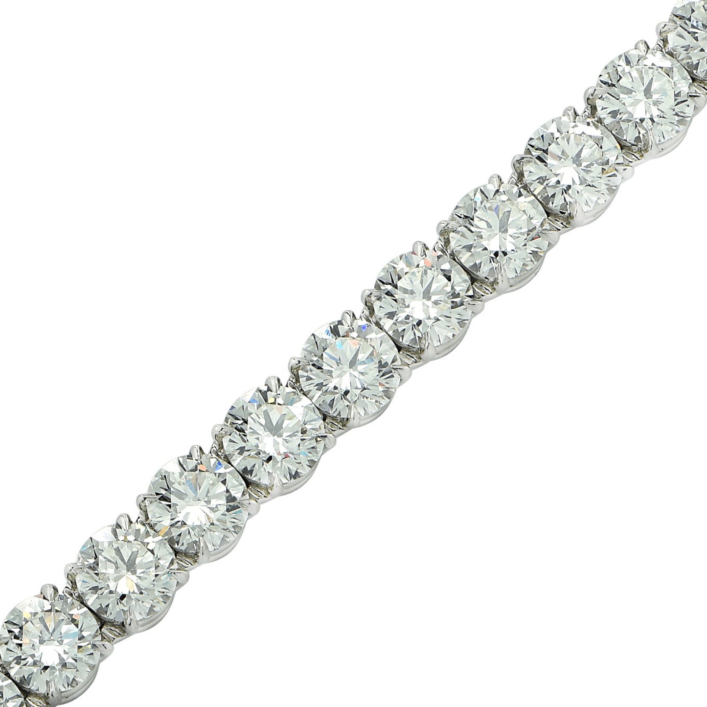 Contemporary Platinum Diamond Bracelet close-up details
