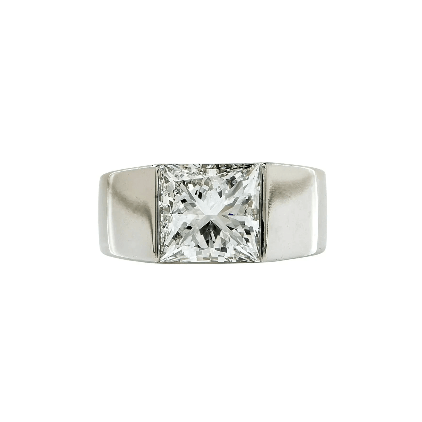 Cartier Post-1980s 18KT White Gold Diamond Ring front