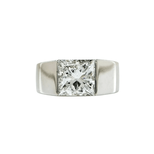 Cartier Post-1980s 18KT White Gold Diamond Ring front