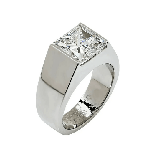 Cartier Post-1980s 18KT White Gold Diamond Ring side
