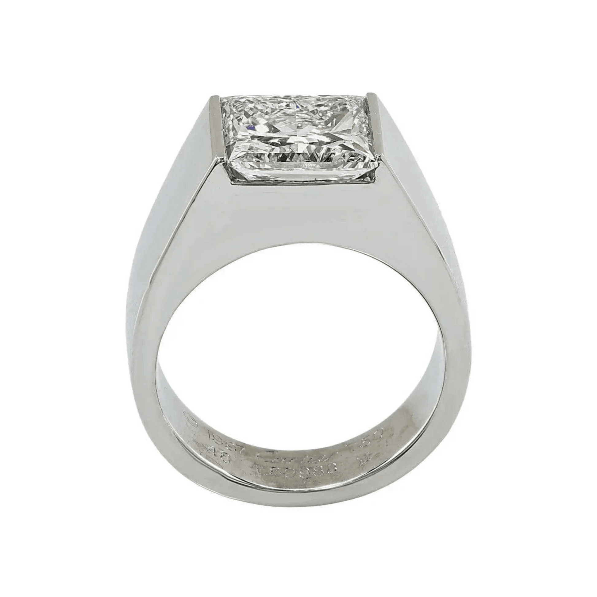Cartier Post-1980s 18KT White Gold Diamond Ring profile