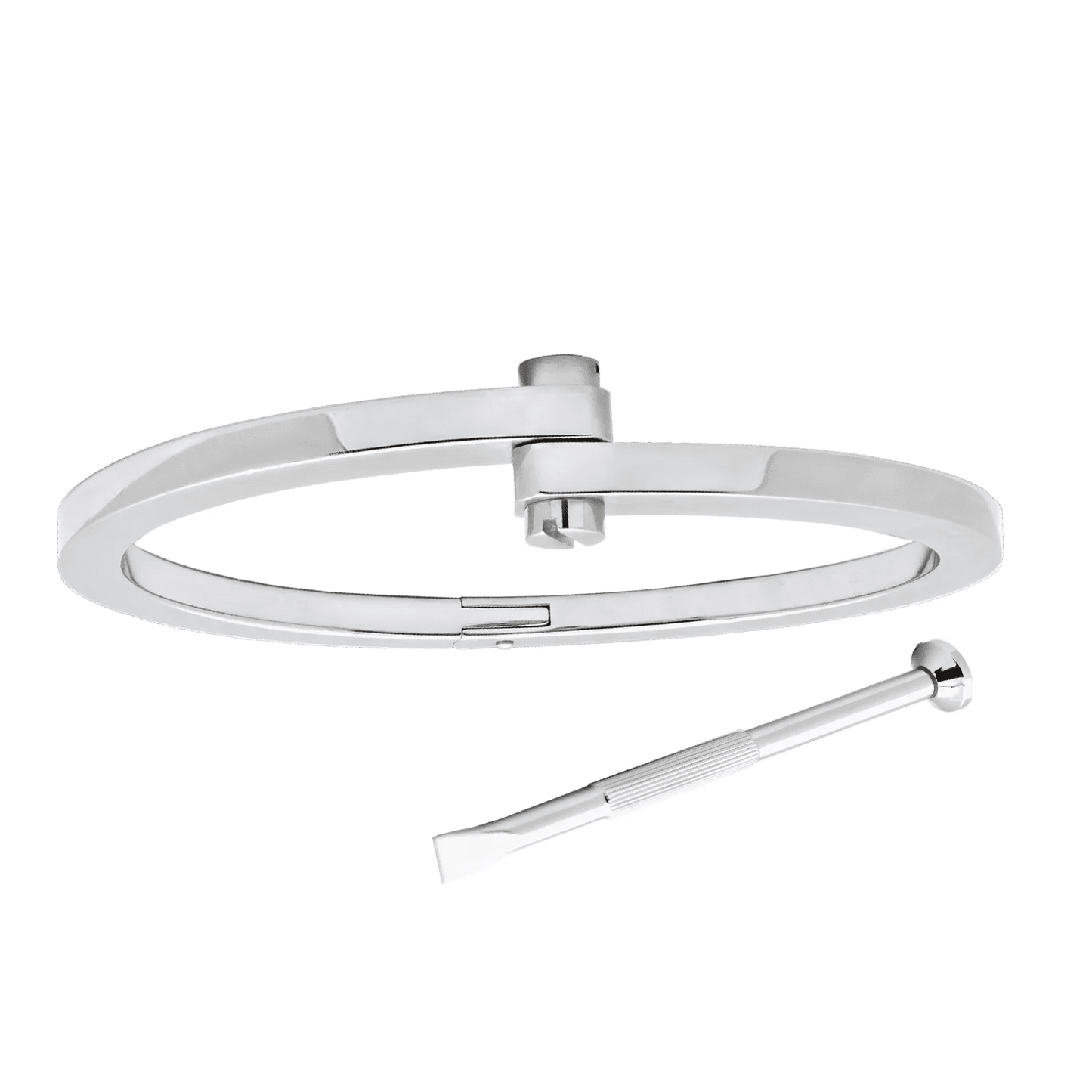 Cartier Post-1980s 18KT White Gold Menotte Bracelet front