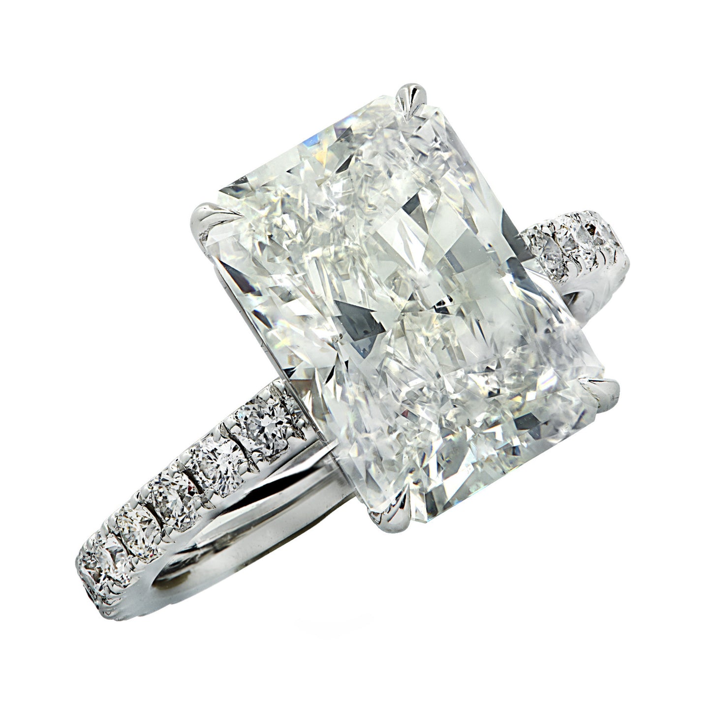 Contemporary Platinum Diamond Ring side