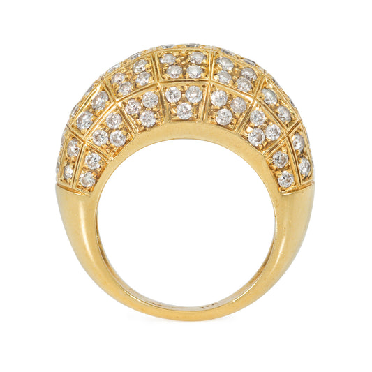 Cartier NY 1970s 18KT Yellow Gold Diamond Ring profile