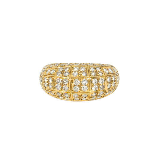 Cartier NY 1970s 18KT Yellow Gold Diamond Ring front