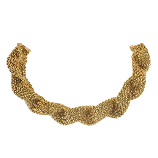 French Retro 18KT Yellow Gold Bracelet side