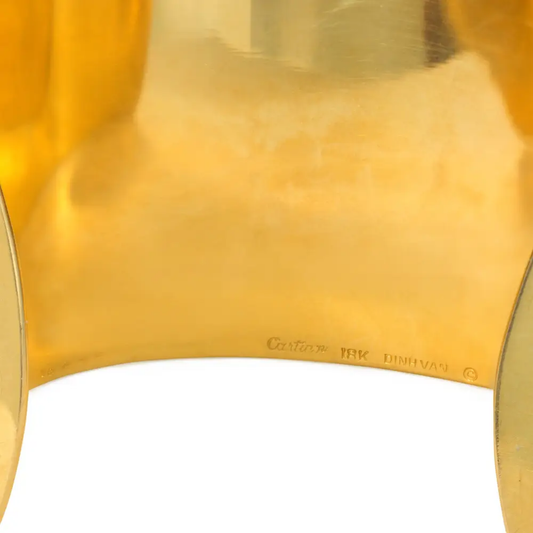 Cartier France 1970s 18KT White & Yellow Gold Bracelet signature