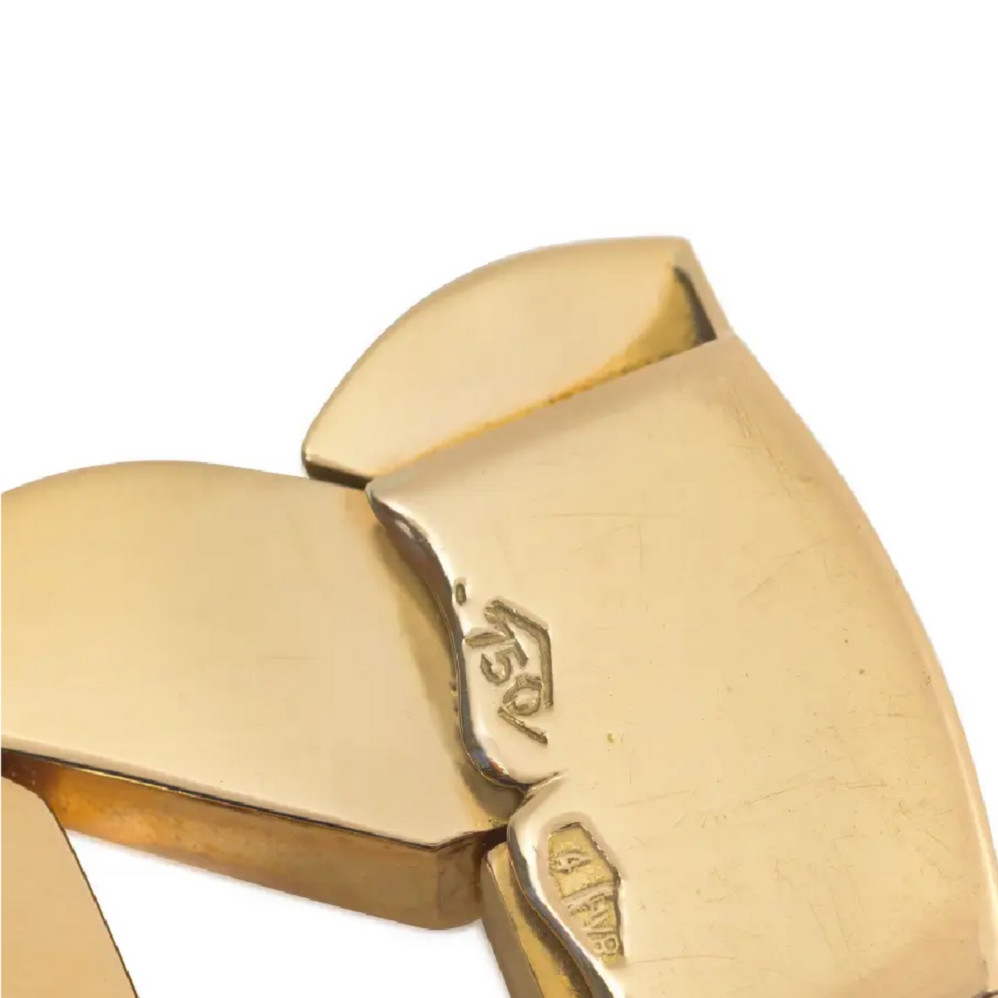 Italian Retro 18KT Yellow Gold Bracelet close-up details