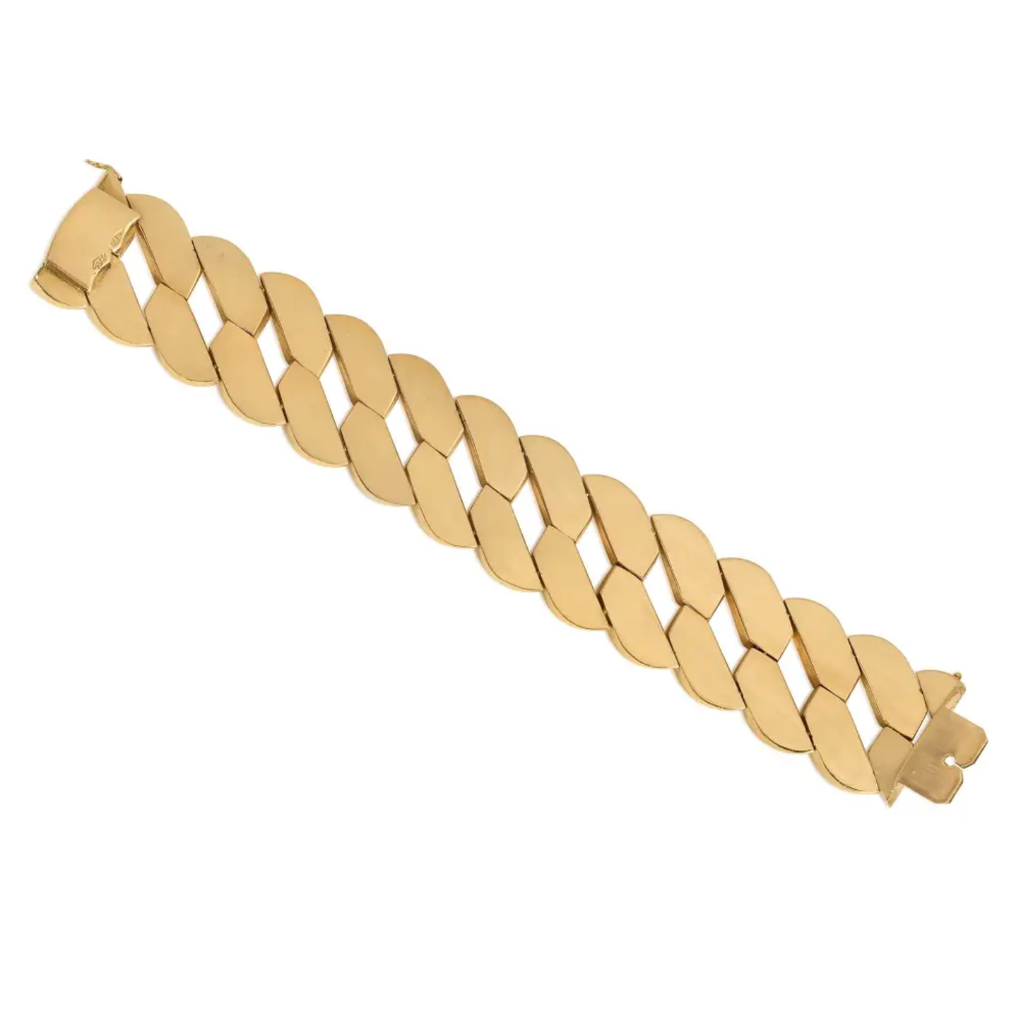 Italian Retro 18KT Yellow Gold Bracelet back
