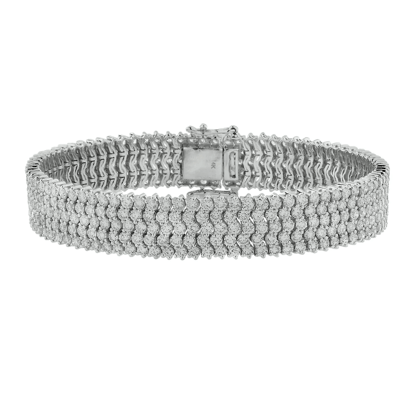Post-1980s 18KT White Gold Diamond Bracelet front