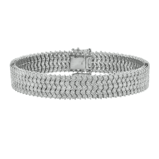 Post-1980s 18KT White Gold Diamond Bracelet front