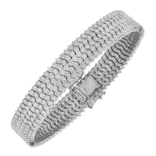 Post-1980s 18KT White Gold Diamond Bracelet front