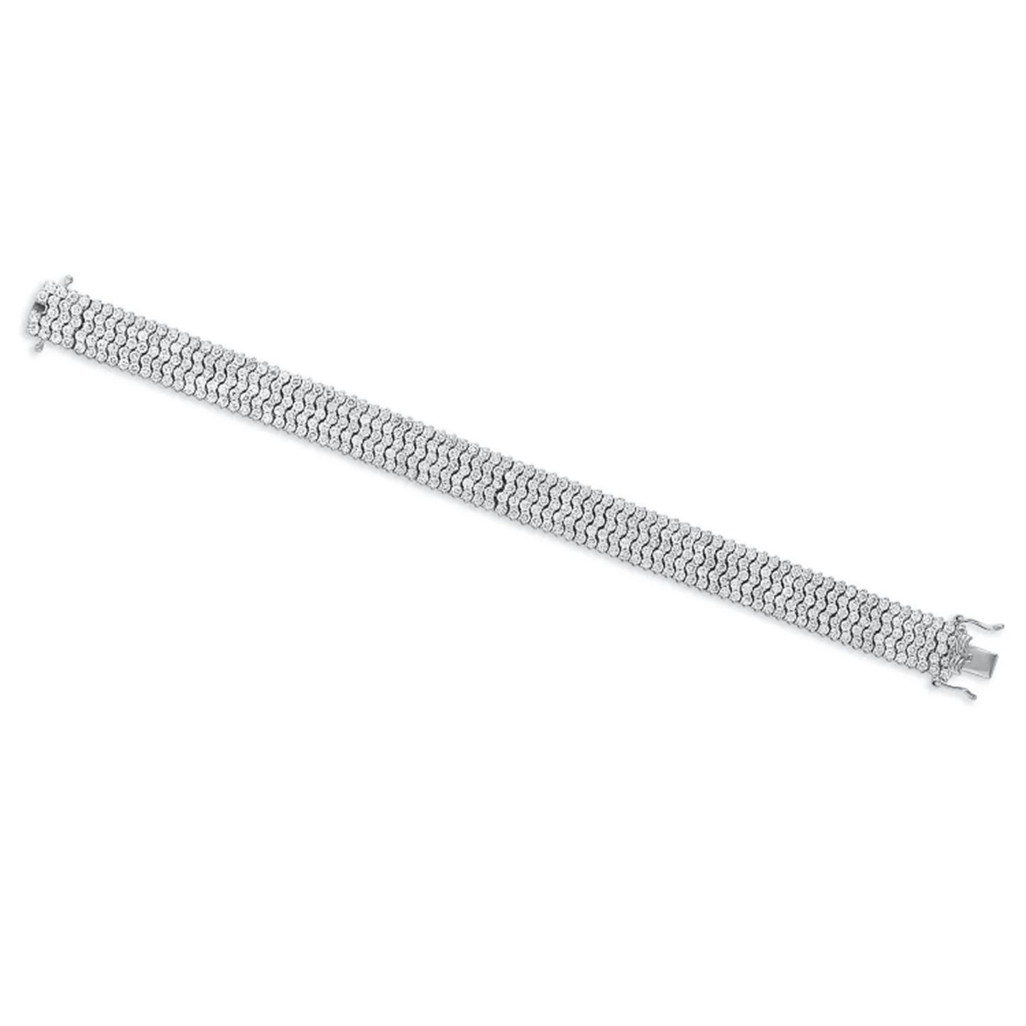 Post-1980s 18KT White Gold Diamond Bracelet front