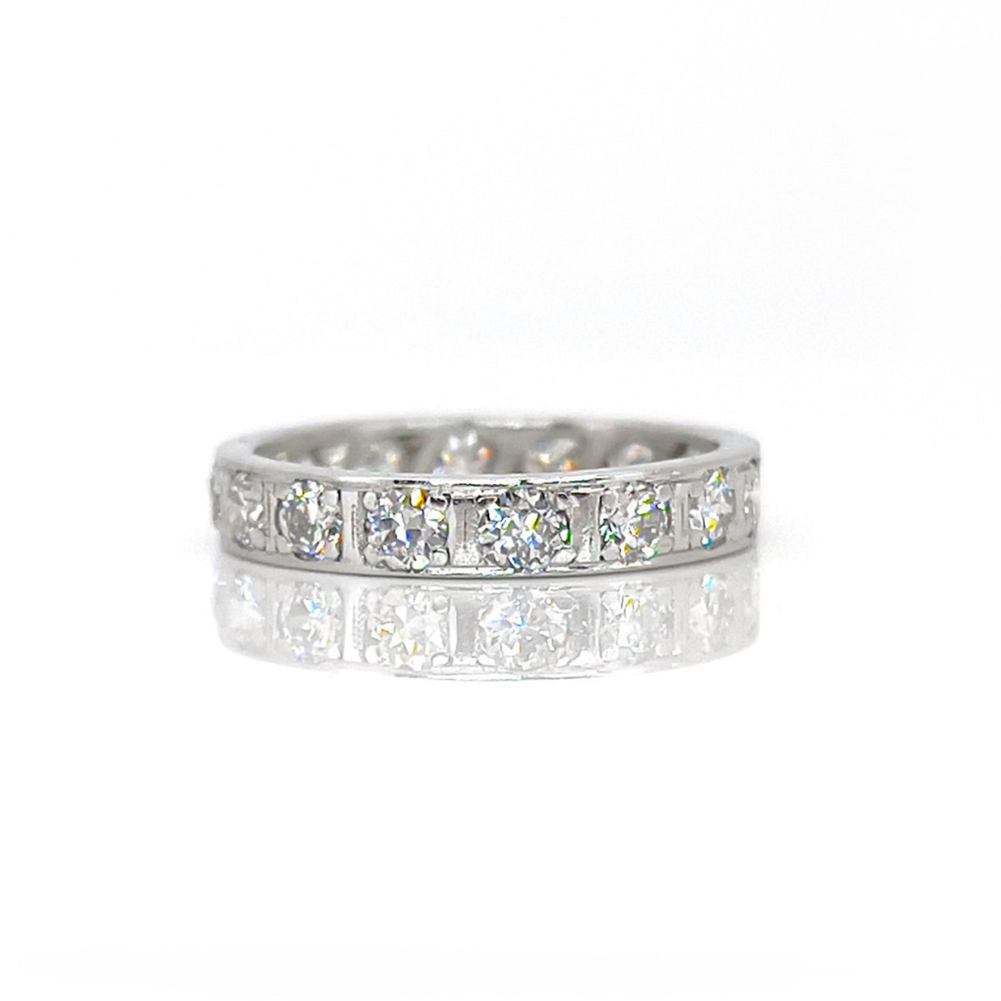 Art Deco Platinum Diamond Ring front