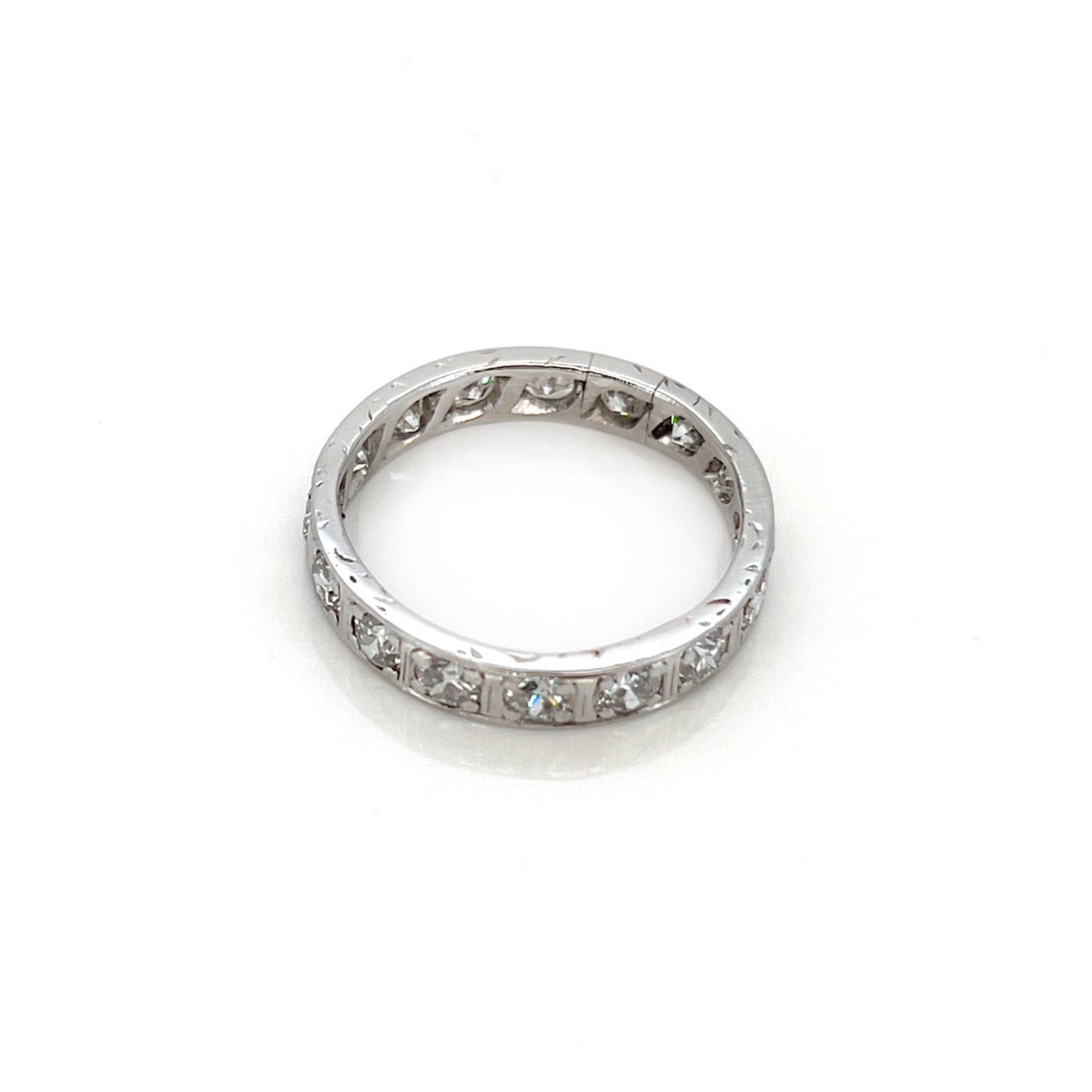 Art Deco Platinum Diamond Ring top