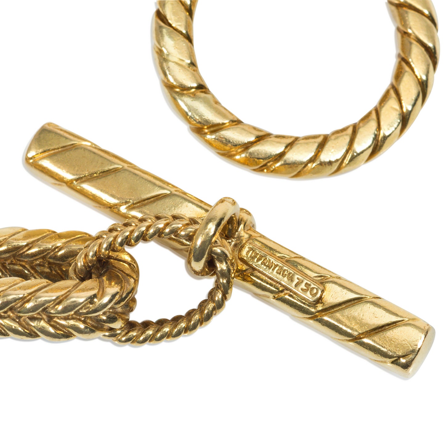 Tiffany & Co. 1970s 18KT Yellow Gold Bracelet signature