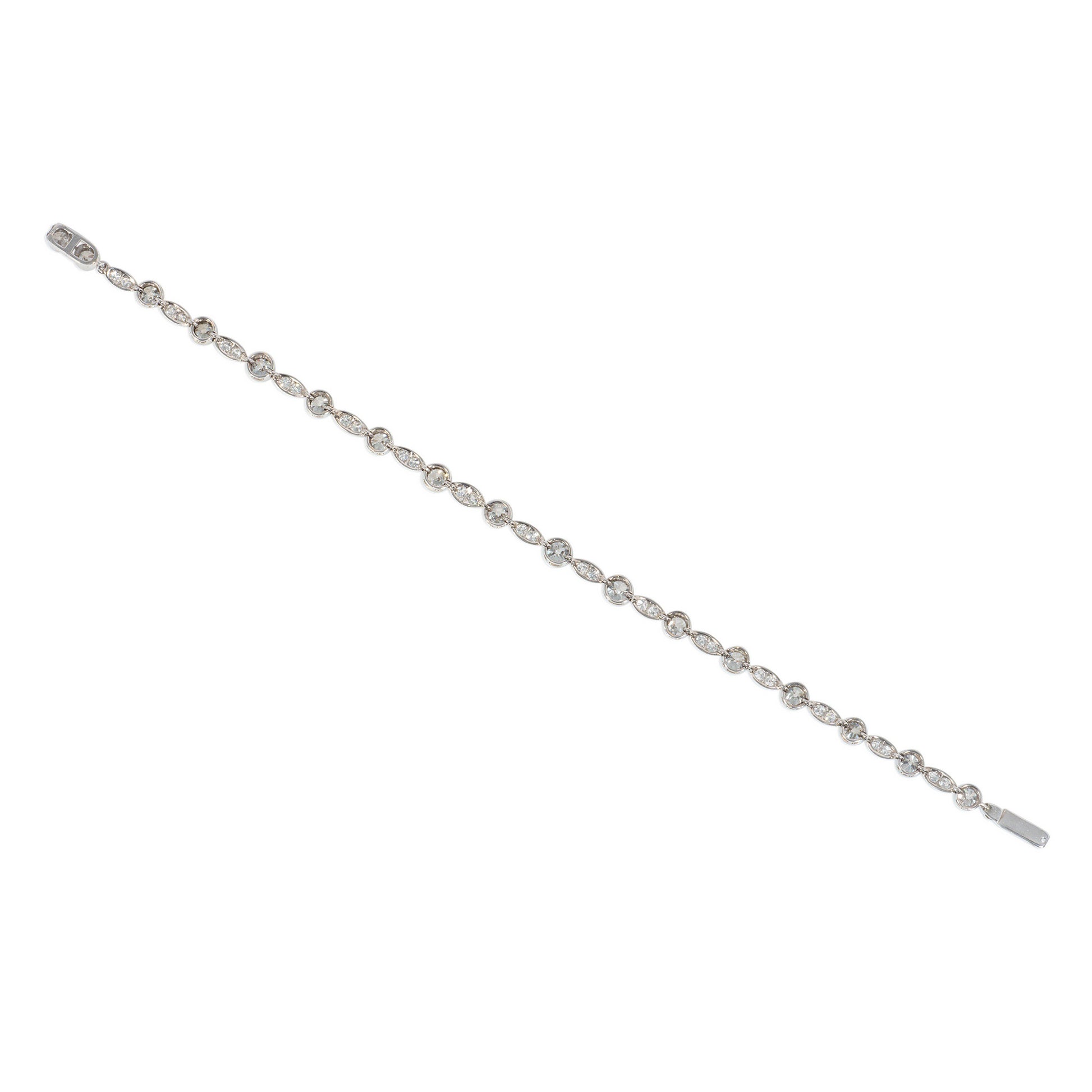 Art Deco Platinum Diamond Bracelet back