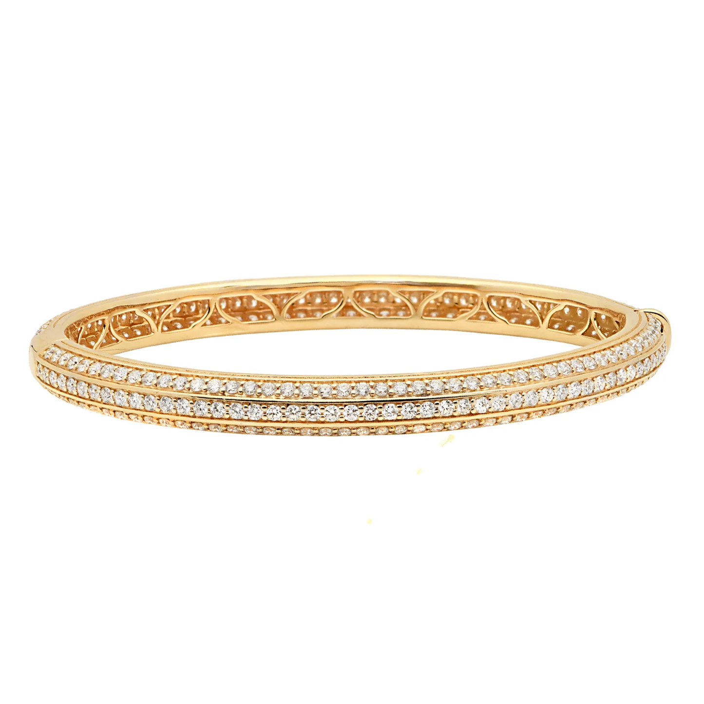 Post-1980s 18KT Yellow Gold Diamond Bracelet front