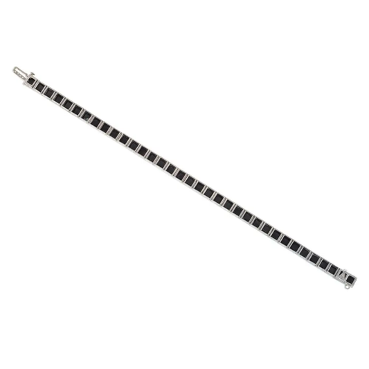 Oscar Heyman Bros Art Deco Platinum Onyx Bracelet back