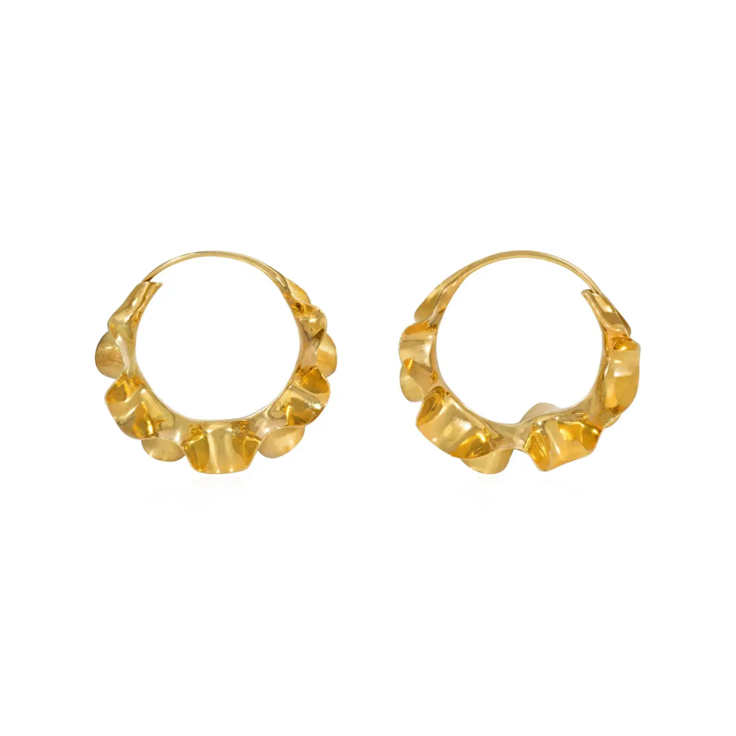 Michael Good 1980s 18KT Yellow Gold Barbarosa Earrings front