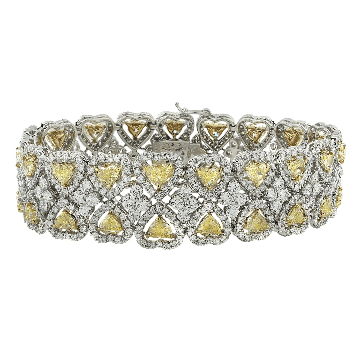 Post-1980s 18KT White & Yellow Gold Diamond Bracelet front