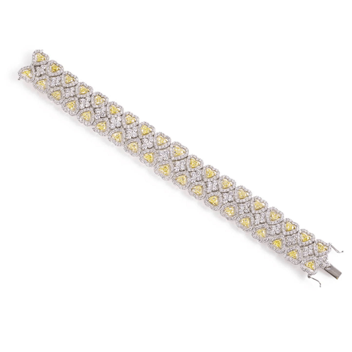 Post-1980s 18KT White & Yellow Gold Diamond Bracelet front
