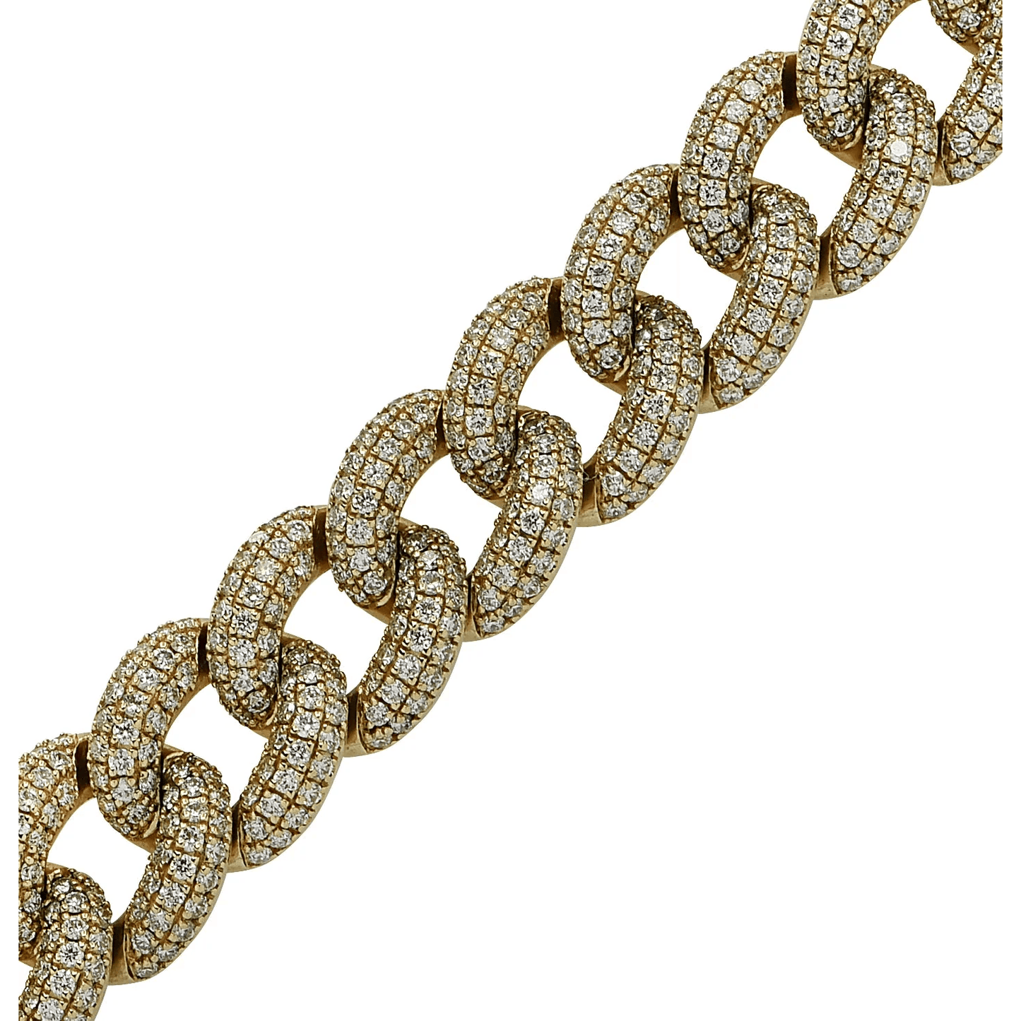 Contemporary 18KT Yellow Gold Diamond Bracelet close-up details
