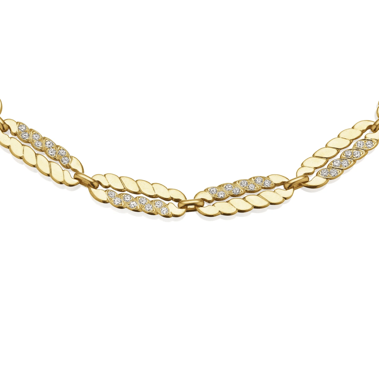 Gérard France 1970s 18KT Yellow Gold Diamond Set close-up details