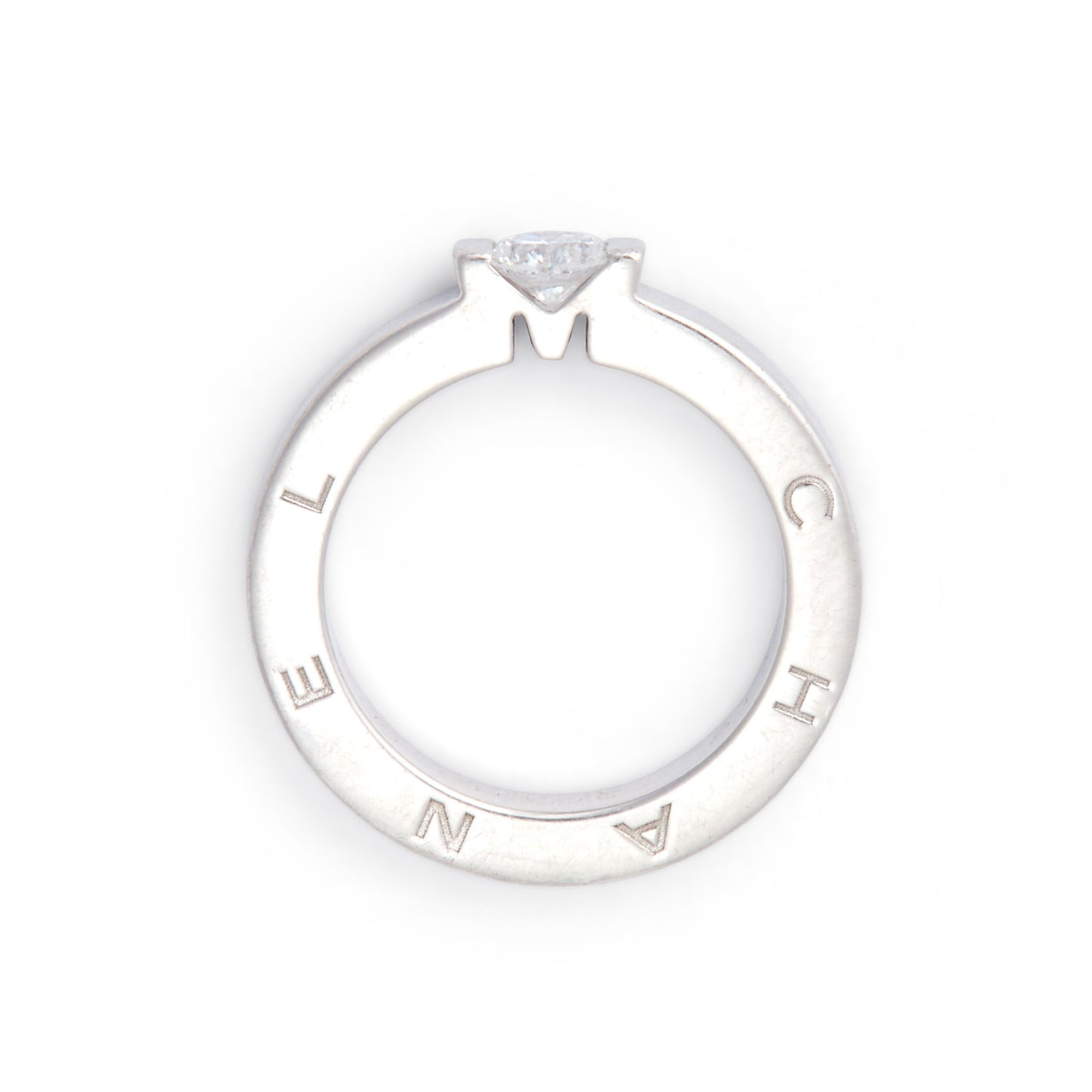 Chanel Post-1980s Platinum Diamond Ring profile