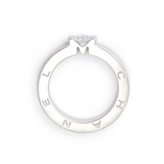 Chanel Post-1980s Platinum Diamond Ring profile