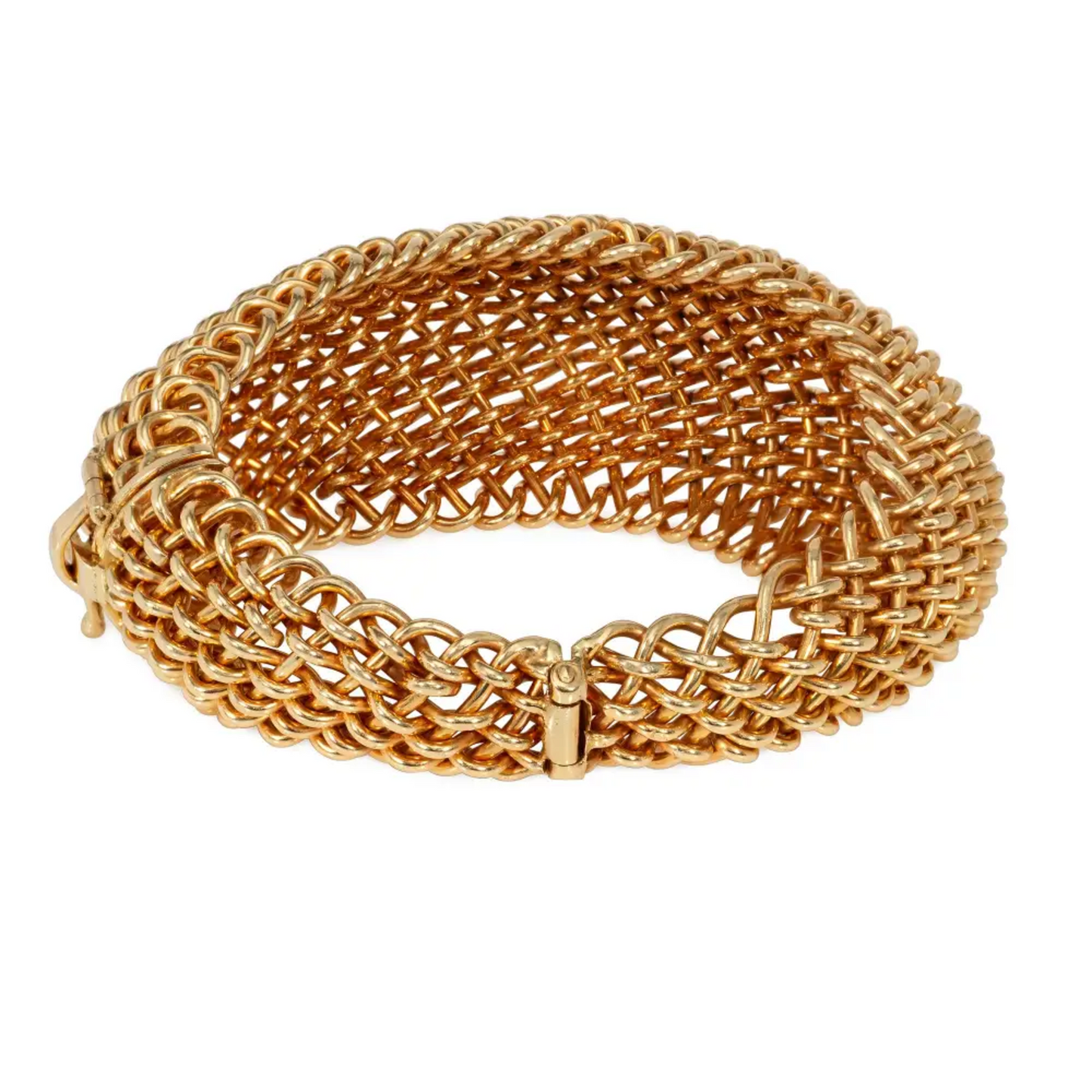 Seaman Schepps 1950s 18KT Yellow Gold Bracelet back