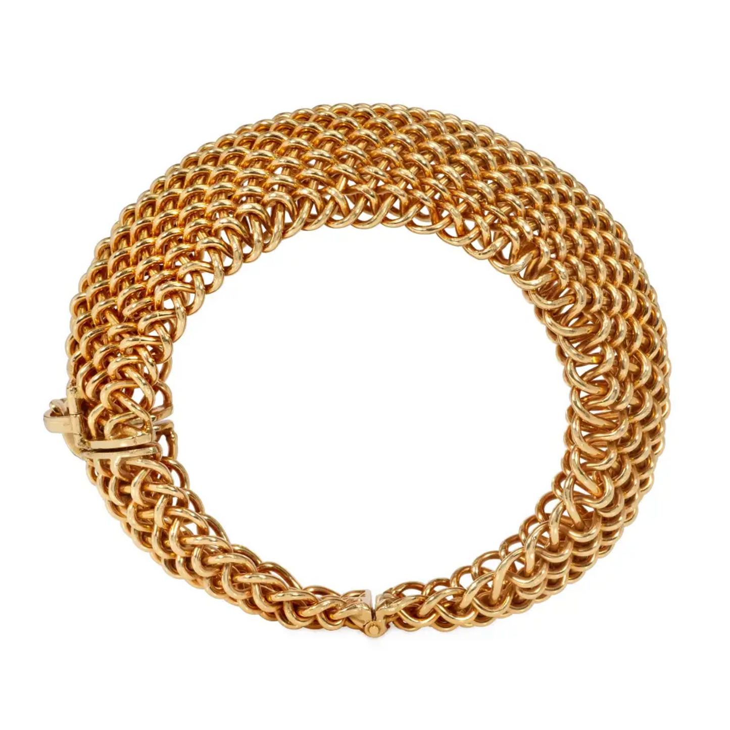 Seaman Schepps 1950s 18KT Yellow Gold Bracelet profile