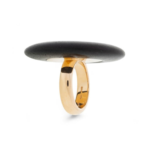 Vhernier 1980s 18KT Rose Gold Ebony Ring side