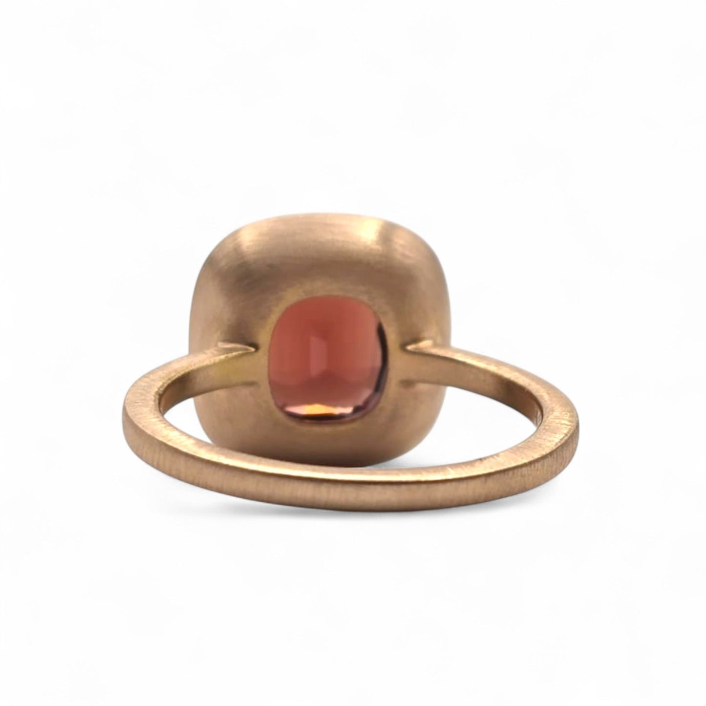 Post-1980s 18KT Rose Gold Spinel & Diamond Ring back