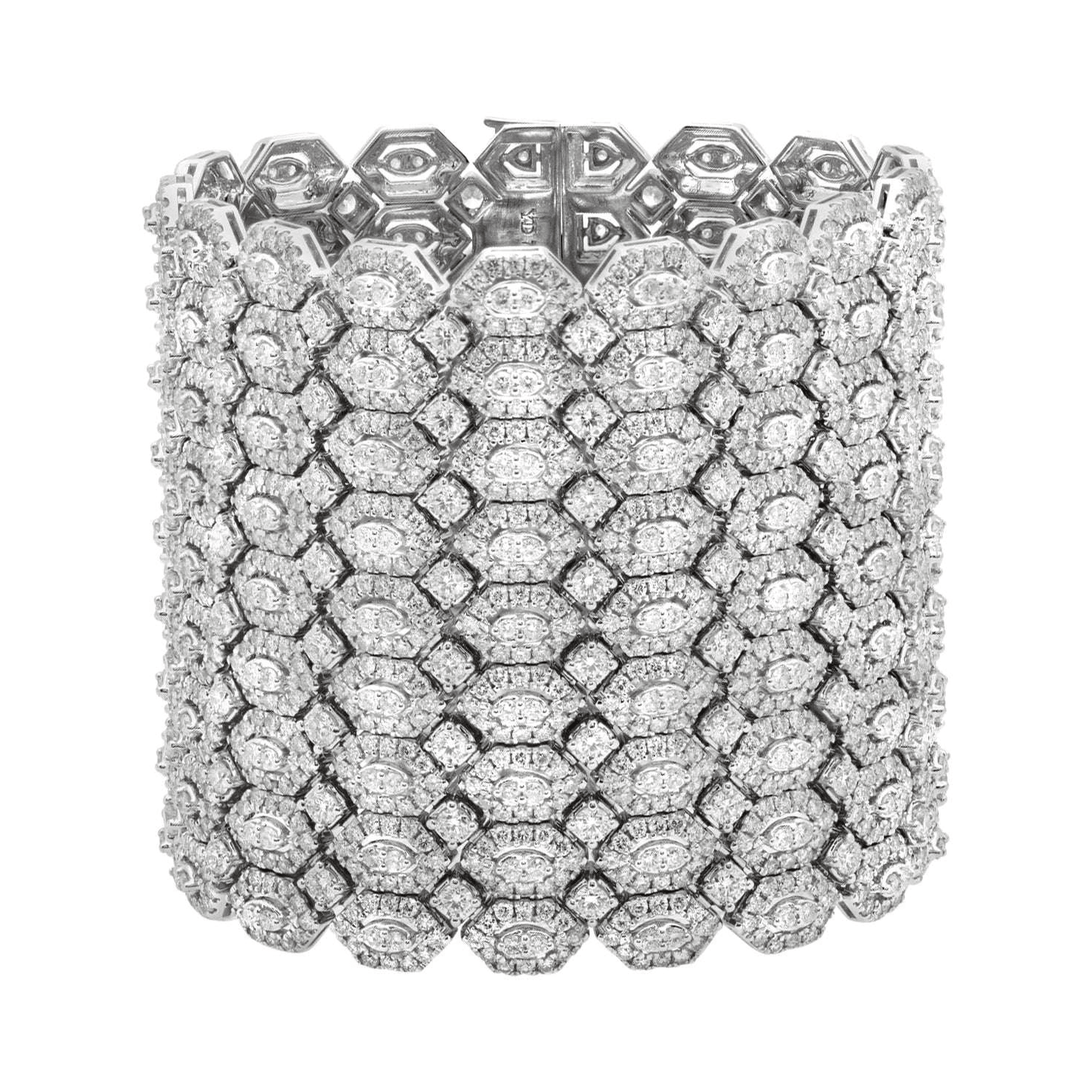Post-1980s 18KT White Gold Diamond Bracelet front