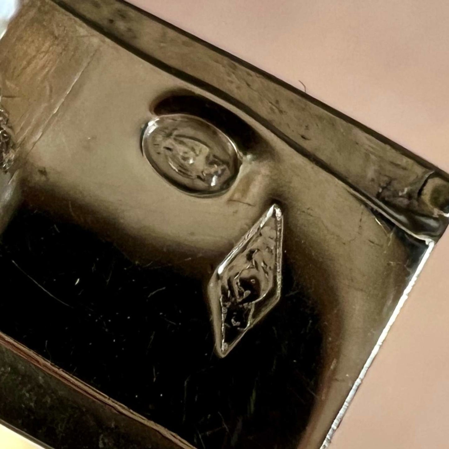 French 1980s 18KT Yellow Gold Diamond Bracelet hallmarks