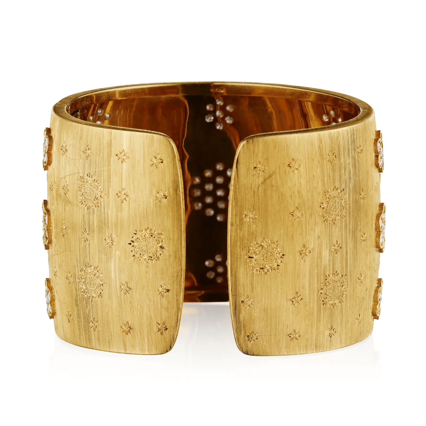 M. Buccellati 1960s 18KT Yellow Gold Diamond Bracelet back