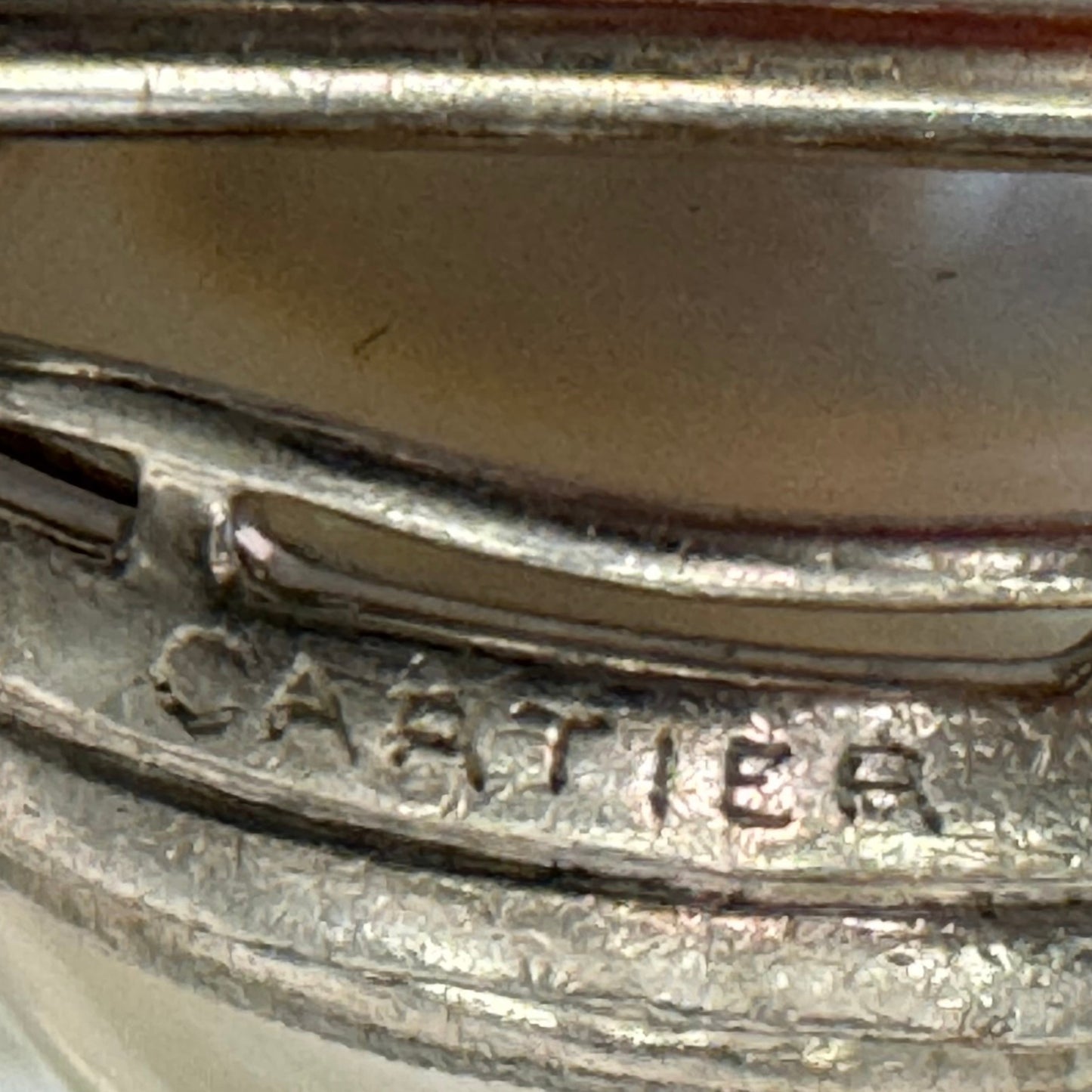 Cartier Art Deco Platinum Cultured Pearl & Diamond Bow Brooch signature