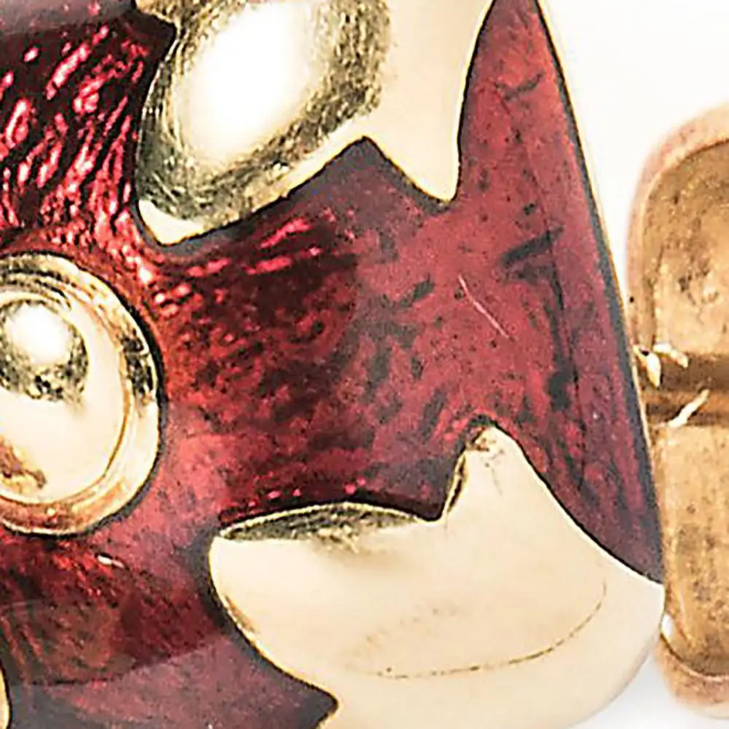 David Webb 1980s 18KT Yellow Gold Enamel Cufflinks details