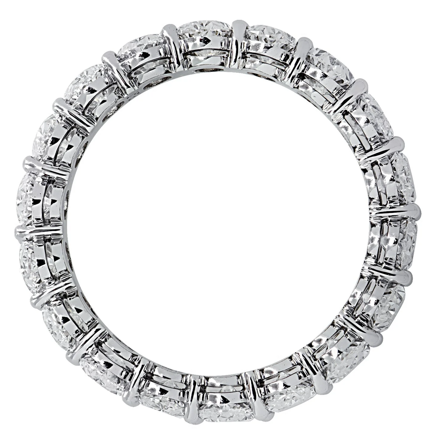 Contemporary Platinum Diamond Ring profile