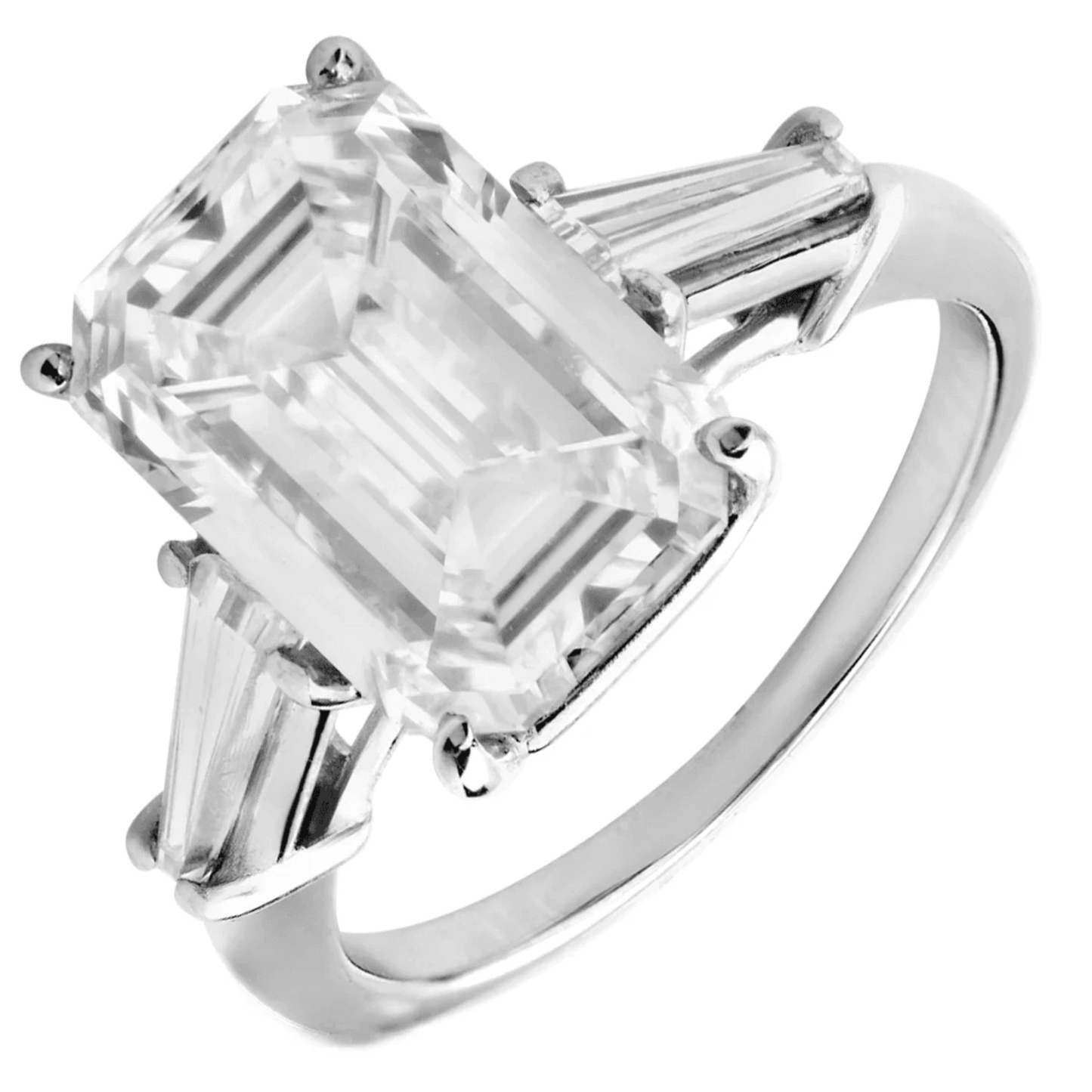 Post-1980s Platinum Diamond Ring front