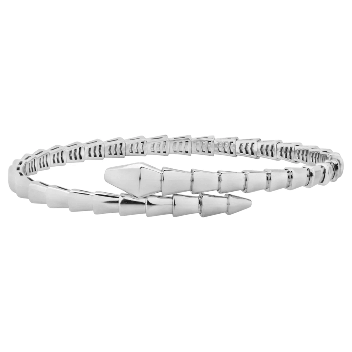 Bulgari Post-1980s 18KT White Gold Serpenti Viper Bracelet front