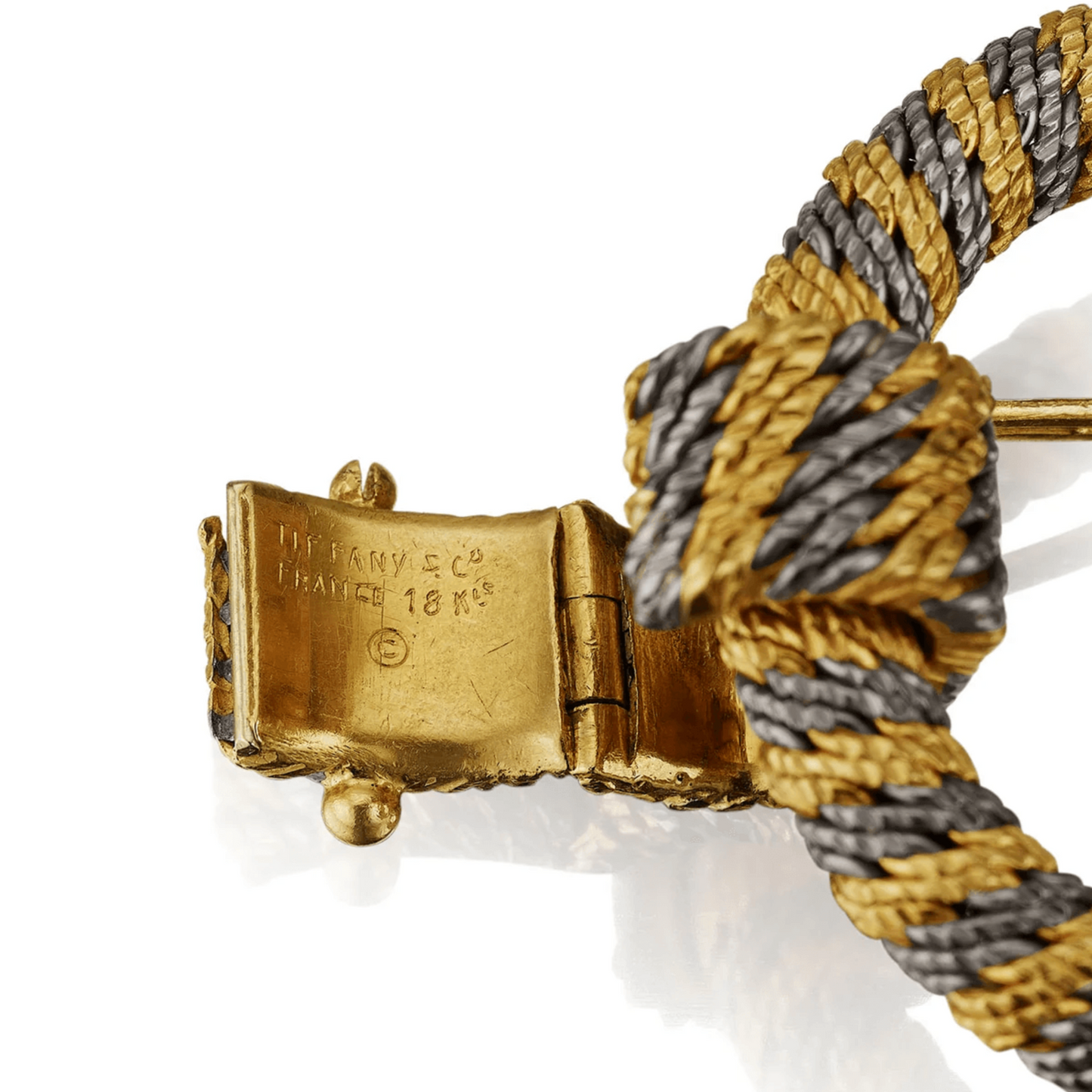 Georges Lenfant 1970s 18KT Yellow Gold Bracelet signature