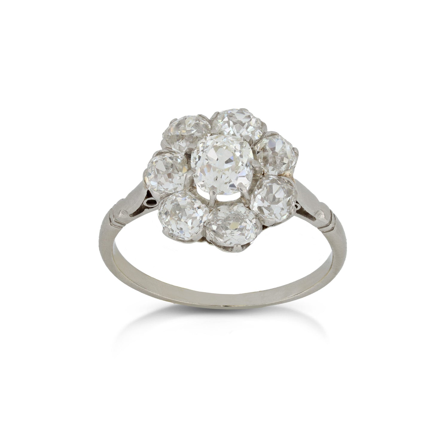 Victorian Platinum Diamond Ring front