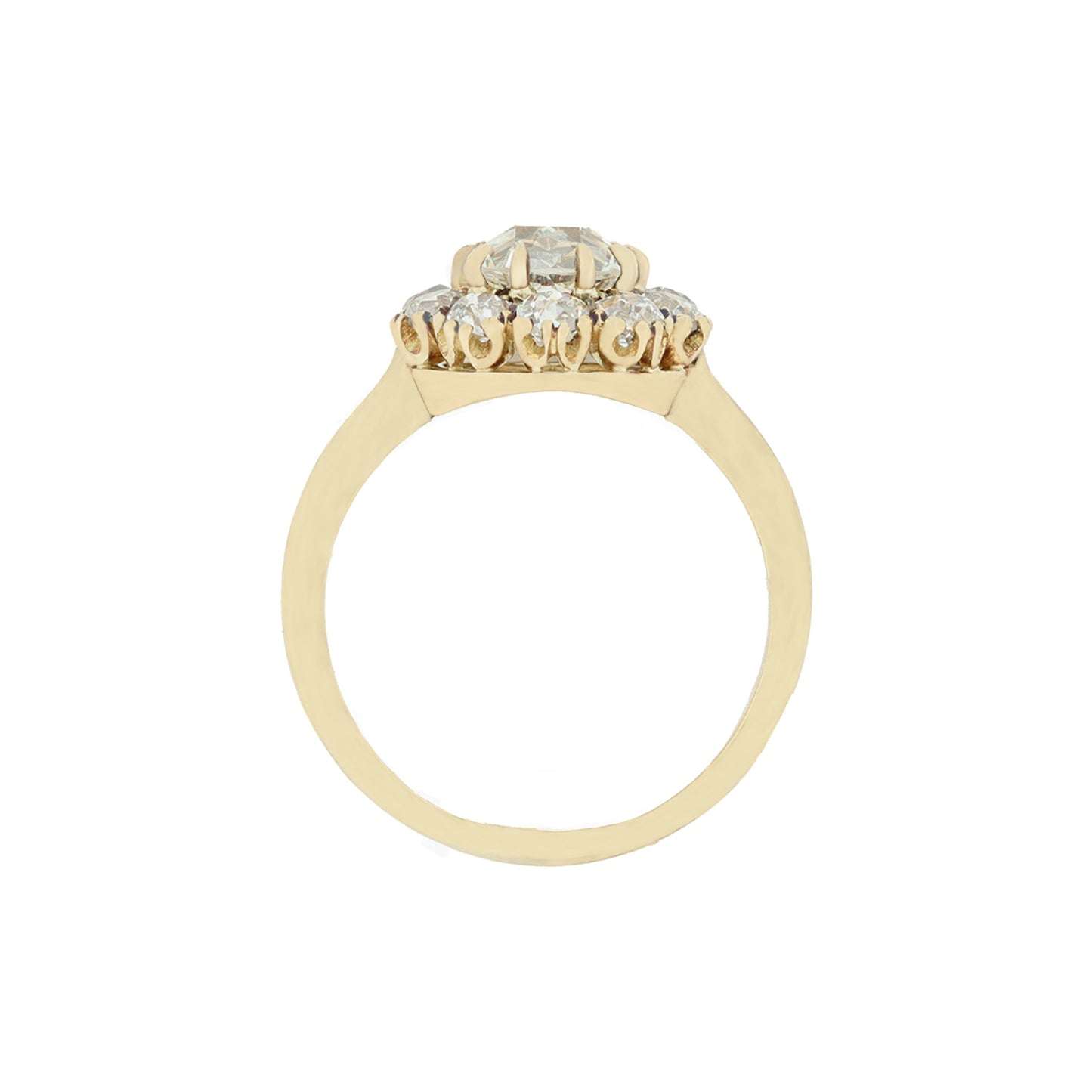 Victorian 18KT Yellow Gold Diamond Ring profile