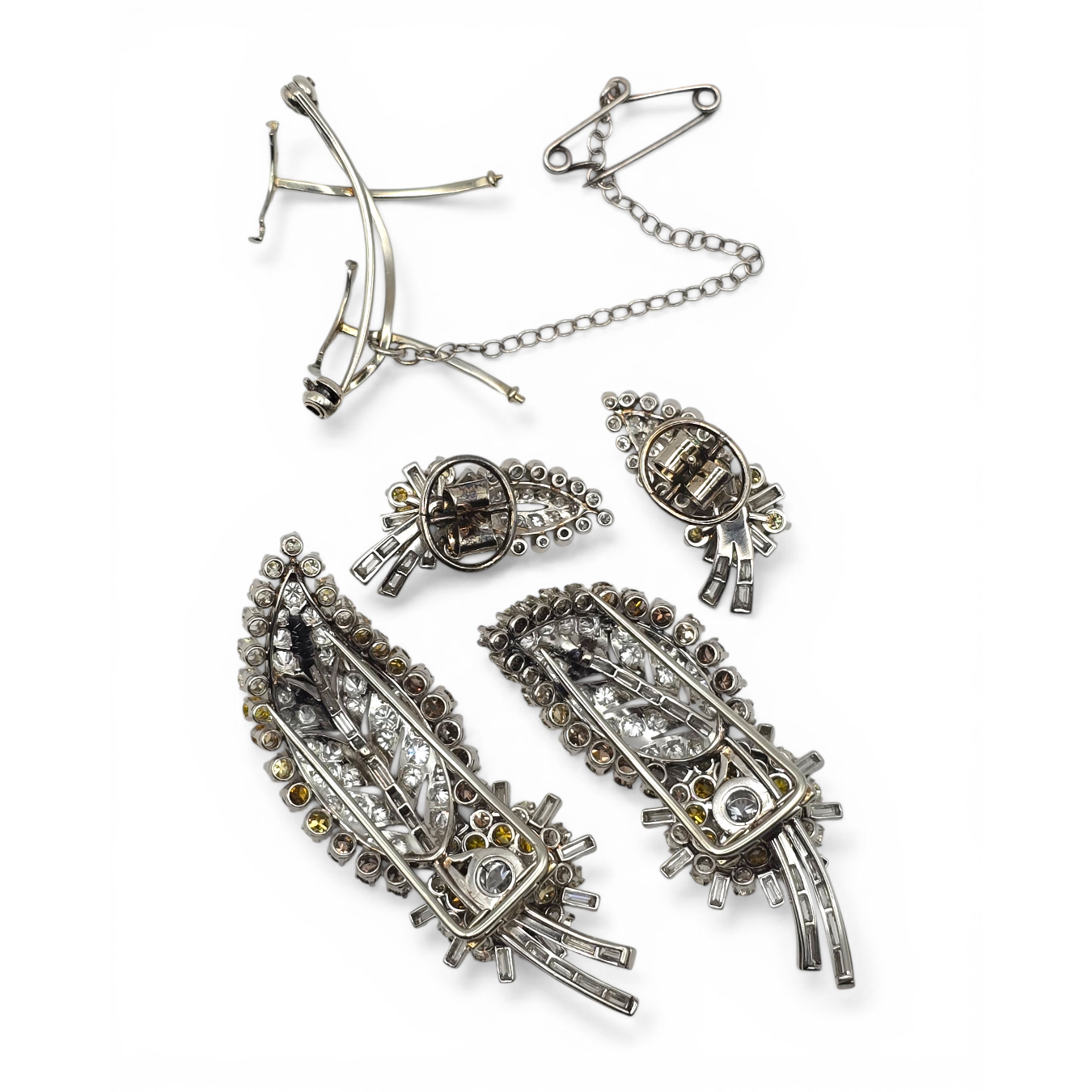 Garrard 1960s Platinum Diamond Set back