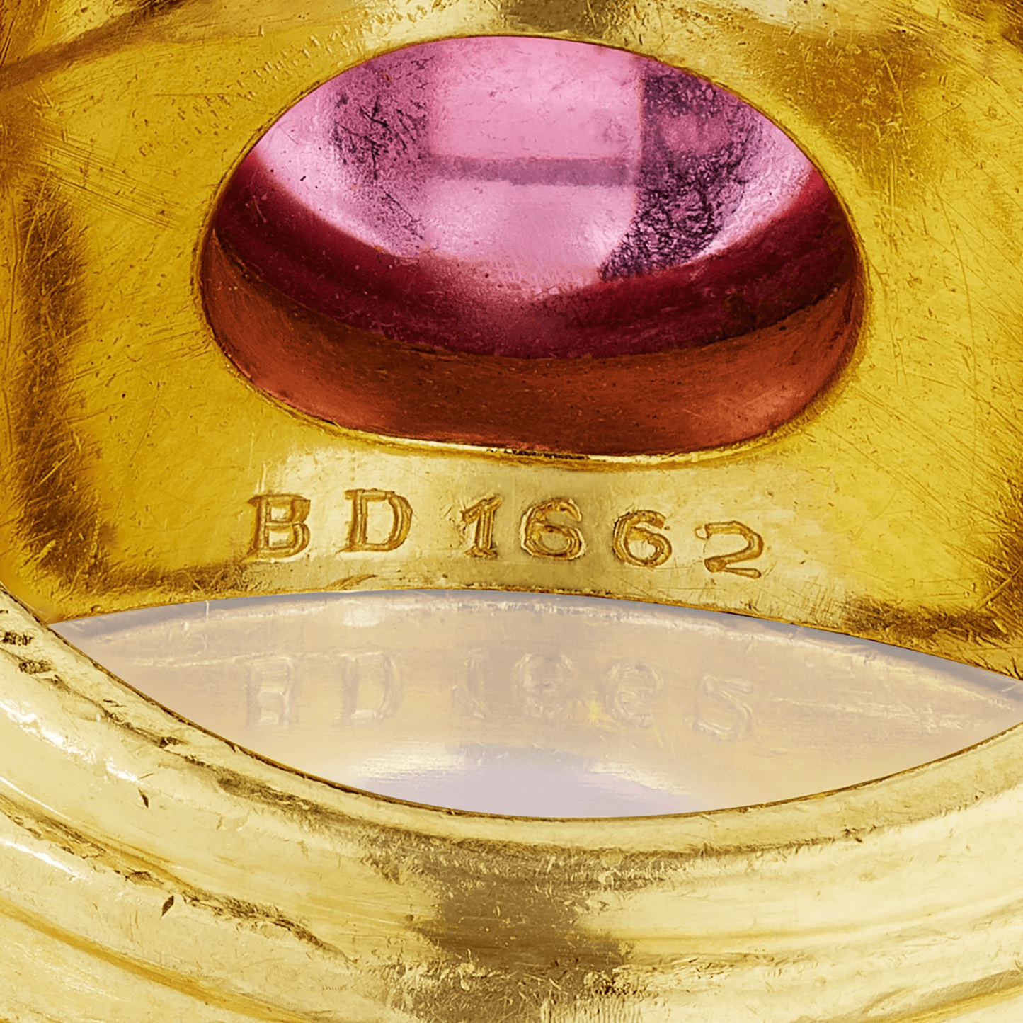 Bulgari 1980s 18KT Yellow Gold Peridot & Tourmaline Doppio Ring number