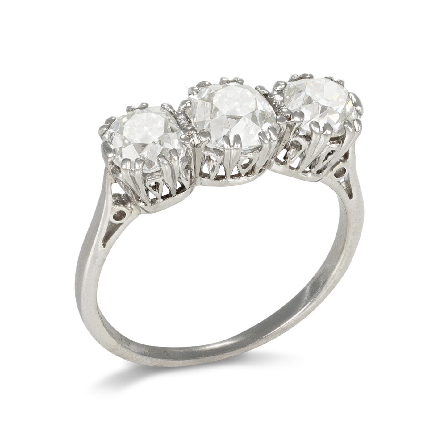Art Deco Platinum Diamond Ring profile